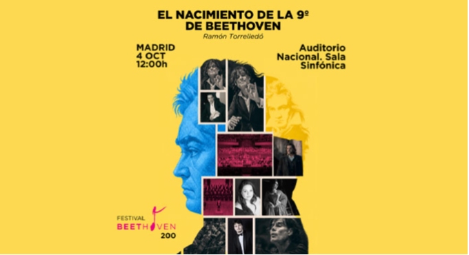 Cartel de El Nacimiento de la 9º de Beethoven - Ramón Torrelledó - Clásica en Auditorio Nacional de Madrid
