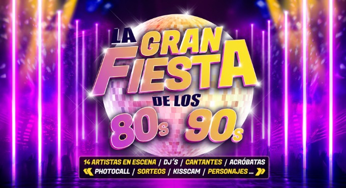 Cartel de La Gran Fiesta de Los 80 y 90 - Bilbao - Pop en Santana 27