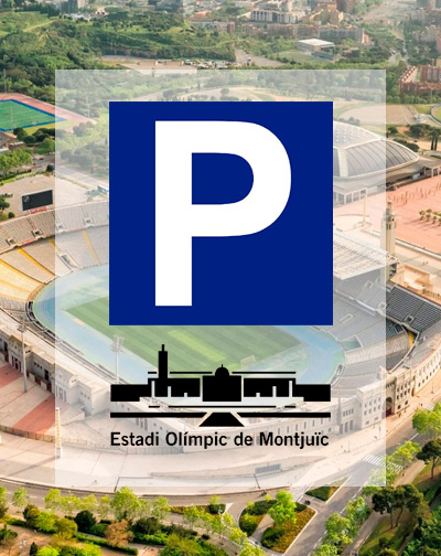 Cartel de Acceso a Estacionamiento The Weeknd - Pop en Estadi Olimpic Lluis Companys