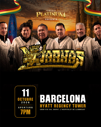 Cartel de Kjarkas - Pop en Hyatt Regency Barcelona Tower