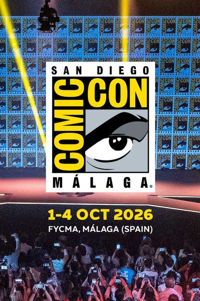 Cartel de San Diego Comic-Con - Exposiciones en FYCMA - Palacio de Ferias y Congresos de Málaga