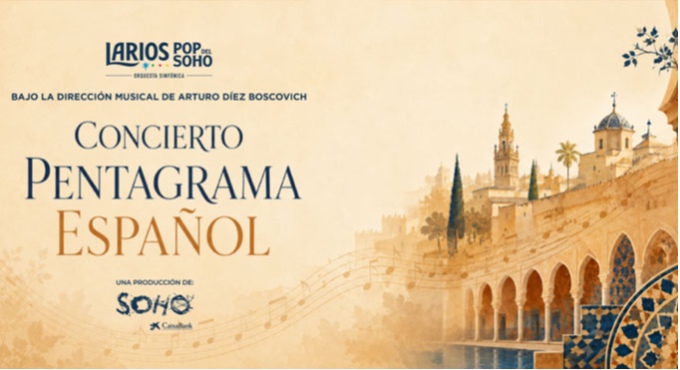 Cartel de Pentagrama Español Larios Pop - Clásica en Soho CaixaBank