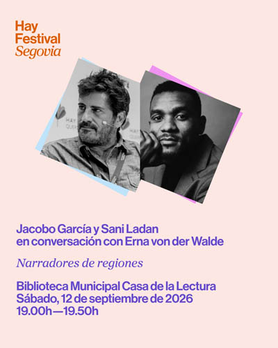 Cartel de Narradores de Regiones - Hay Festival Segovia 2026 - Conferencias en Biblioteca Municipal de Segovia-Casa de la Lectura