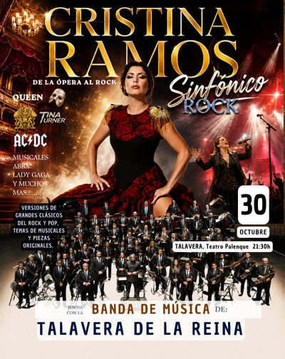 Cartel de Cristina Ramos: Sinfónico: de la Ópera al Rock en Talavera de la Reina - Ópera en Teatro Palenque