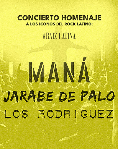 Cartel de Tributo a Los Rodríguez, Jarabe de Palo y Maná - Valladolid - Pop en Sala Porta Caeli