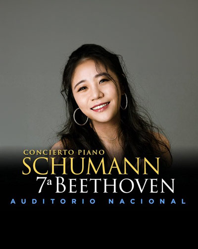 Cartel de 7ª Sinfonía de Beethoveen & Concierto a Piano de Schumann - Clásica en Auditorio Nacional de Madrid
