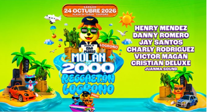 Cartel de Molan Los 2000 - Logroño - Pop en Plaza de Toros La Ribera