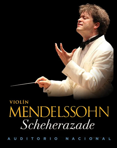 Cartel de Grandes Clásicos: Violín Mendelssohn y Scheherazade - Clásica en Auditorio Nacional de Madrid