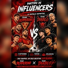 Cartel de Partido influencers - Fútbol en Arenas escolapios