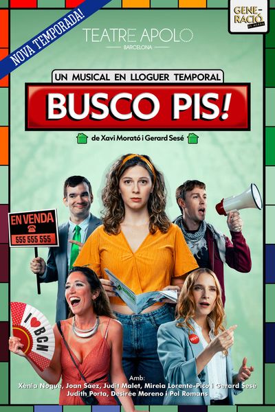 Cartel de Busco Pis! - Barcelona - Comedia en Teatro Apolo de Barcelona