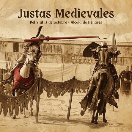 Cartel de Justas Medievales - Alcalá de Henares - Teatro en Pico del Obispo