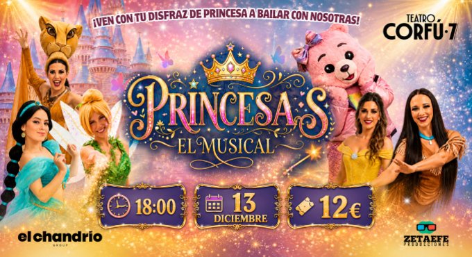 Cartel de Princesas - Infantil en Teatro Corfú 7