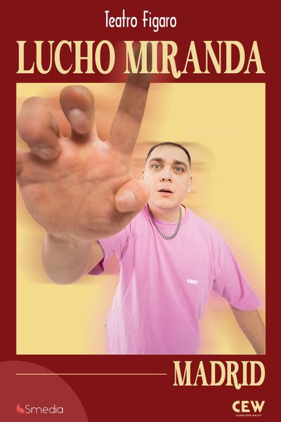 Cartel de Lucho Miranda, Abriendo las manos - Monólogos en Teatro Fígaro
