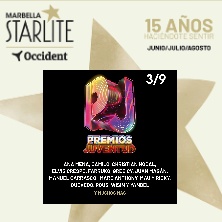 Cartel de Premios Juventud - Starlite Marbella 2026 - Festivales en Starlite Marbella