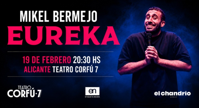 Cartel de Eureka - Alicante - Monólogos en Teatro Corfú 7