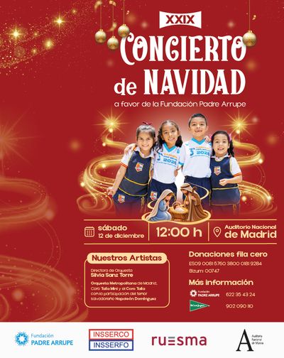Cartel de XXIX Concierto de Navidad a favor de la Fundación Padre Arrupe - Clásica en Sinfónica