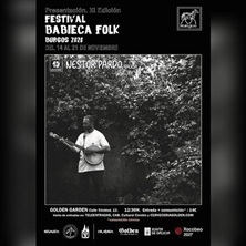 Cartel de Néstor Pardo - Babieca Folk - Conciertos en Golden Garden