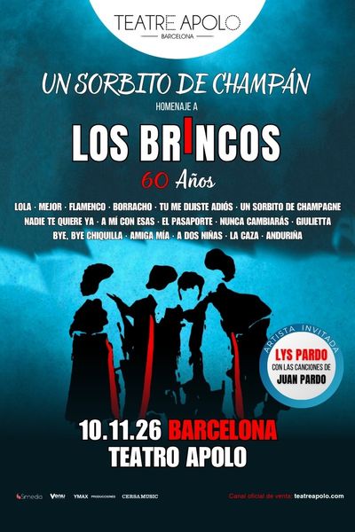 Cartel de Un sorbito de champan - Homenaje a Los Brincos - Barcelona - Pop en Teatro Apolo de Barcelona