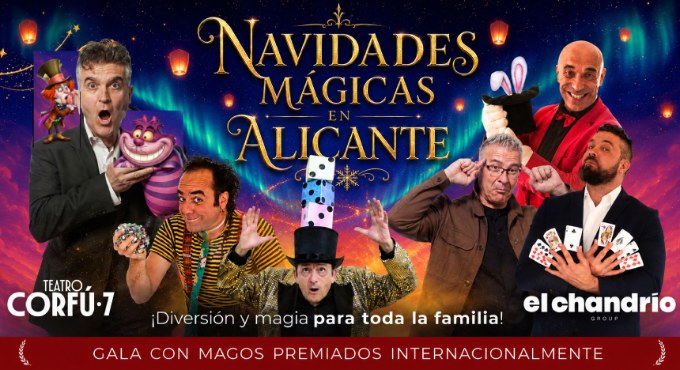 Cartel de Navidades Mágicas - Magia en Teatro Corfú 7