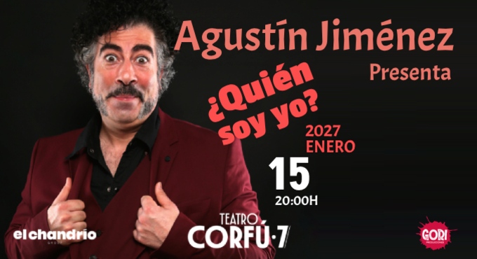 Cartel de ¿Quién Soy Yo? - Agustín Jiménez - Alicante - Monólogos en Teatro Corfú 7