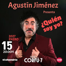 Cartel de Agustín Jiménez - ¿Quién soy yo? - Alicante - Monólogos en Teatro Corfú 7