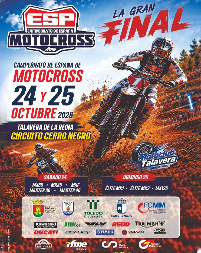 Cartel de La Gran Final Campeonato de España Motocross 2026 - Deporte Otros en Circuito Municipal Carlos M. Zorita "Cerro Negro