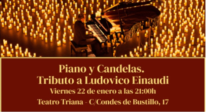 Cartel de Piano y Candelas. Tributo a Ludovico Einaudi - Clásica en Teatro Triana