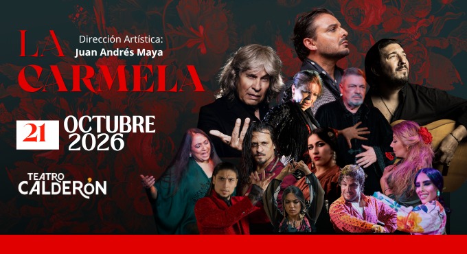 Cartel de V Aniversario del Tablao Flamenco La Carmela - Danza en Teatro Calderón