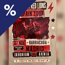 Cartel de Seven Red Lions + Ikhorium + Aknia - Otros en Barracudas Rock Bar