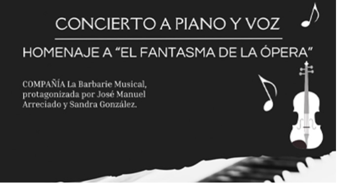 Cartel de El Fantasma de la Ópera, Concierto a Piano y Voz - Jerez de la Frontera. Cádiz - Clásica en Sala Compañía