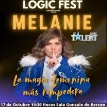 Cartel de MELANIE. La magia femenina más rompedora - Magia en Sala Gonzalo de Berceo