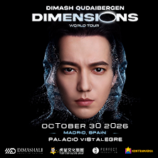 Cartel de Dimash Qudaibergen                                            - Dimensions Tour 2026 - Conciertos en Palacio Vistalegre