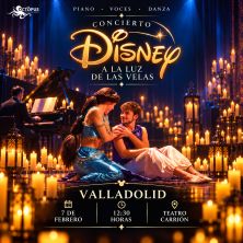 Cartel de Disney a la luz de las velas - Musicales en Teatro Carrión