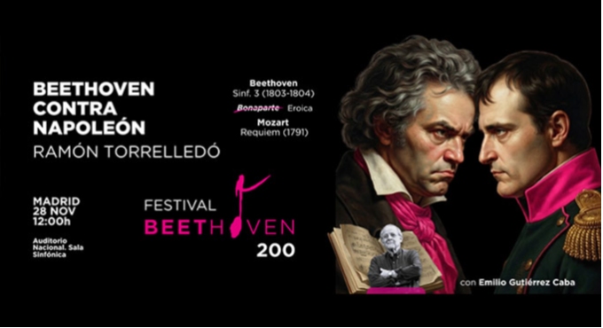 Cartel de Beethoven Contra Napoleón - Ramón Torrelledó - Clásica en Auditorio Nacional de Madrid