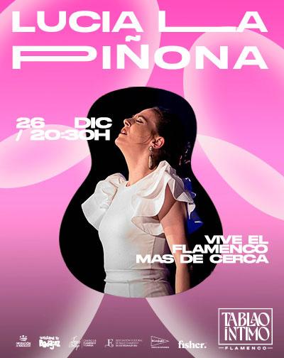 Cartel de Tablao Flamenco Íntimo - Lucía La Piñona - Danza en Centro de Flamenco Jesus Ortega