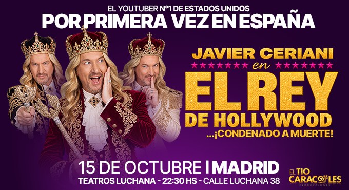 Cartel de El Rey de Hollywood - Comedia en Teatros Luchana
