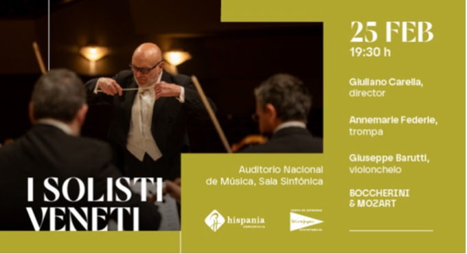 Cartel de I Solisti - Boccherini & Mozart - Clásica en Auditorio Nacional de Madrid