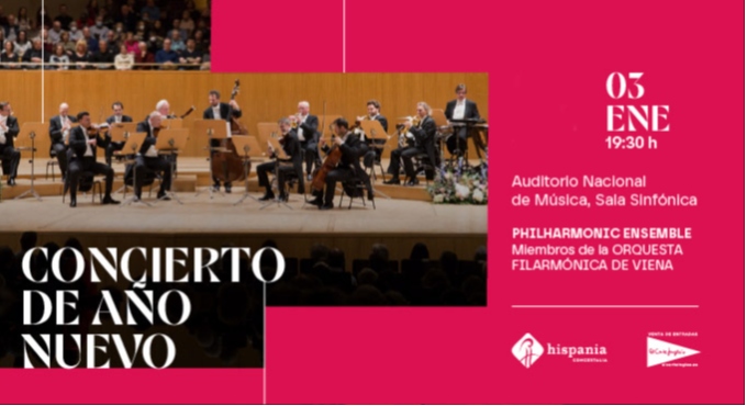 Cartel de Concierto de Año Nuevo de Viena - Madrid - Clásica en Auditorio Nacional de Madrid