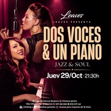 Cartel de Dos voces & un piano - Jazz en Leaves