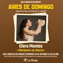 Cartel de "Marinera en tierra" de Clara Montes - Clásica en Sala Gonzalo de Berceo