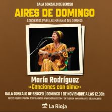 Cartel de "Canciones con alma" de María Rodríguez - Clásica en Sala Gonzalo de Berceo