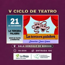 Cartel de La tercera palabra - Drama en Sala Gonzalo de Berceo