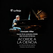 Cartel de Acorde a la ciencia - Monólogos en Sala Gonzalo de Berceo