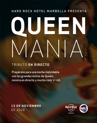 Cartel de Queenmanía Fest - Rock en Hard Rock Hotel Marbella