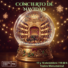 Cartel de Concierto de Navidad - Madrid - Clásica en Teatro Monumental