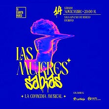Cartel de Las mujeres sabias - Comedia en Sala Gonzalo de Berceo