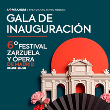 Cartel de Gala de inauguración. VI Festival de Zarzuela y Ópera de Madrid - Conciertos en Nuevo Teatro Alcalá